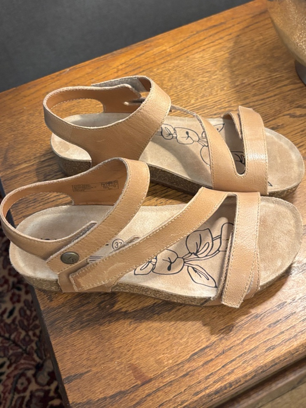 Josef Seibel Tonga 25 Leather Sandals Contoured Cork Adjustable Straps 78519 - Picture 11 of 12